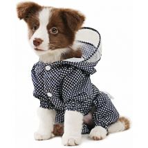 Manteaux Imperméable pour Chien avec Capuche, Imperméable Veste Manteau de Pluie pour Chien de Compagnie Léger Extérieur étanche Poncho de Pluie avec