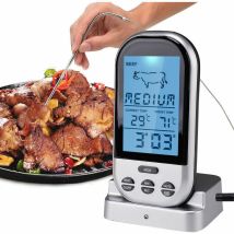 Numerique Thermometre a Viande Sans Fil a Distance Thermometre Alimentaire Pour La Viande De Poisson Minuterie Fumeur Waterproof Grill Bbq