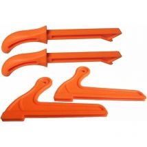 Shining House - Poussoir de sécurité-4 pièces sécurité en plastique travail du bois de protection scie à main bâton de poussée outil pour