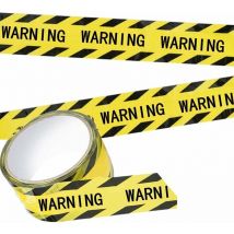 Ruban de Signalisation,Ruban Adhésif de Sécurité Jaune 4.5cm x 25m Noir et Jaune Autocollant pour Zone Intérieure et Extérieure en Danger,