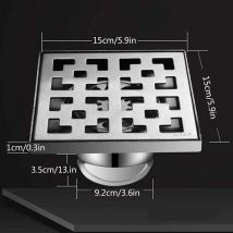 Siphon De Sol Exterieur,Siphon de Sol Et Écoulement De Douche,Siphon Sol D'évacuation,Siphon avec Arrêt du Parfum et Tamis à