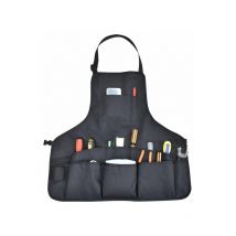 Tablier de Jardinage Tablier Jardinier en Tablier de Travail en Tablier de Protection Réglable pour Outils de Jardin -(noir)