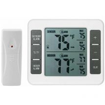 Thermometre Numerique Sans Fil Refrigerateur Alarme Sonore Thermometre Interieur Exterieur Avec Capteur Thermometre Congelateur Min / Max Record