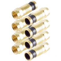 Shiverpeaks - BS15-300814 f mâle compression, doré Connexions: Fiche mâle f Diamètre de câble: 7.2 mm 4 pc(s)
