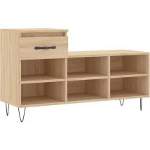 Vidaxl - Shoe Cabinet Sonoma Oak 102x36x60 cm Engineered Wood Brown