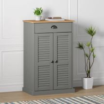 Shoe Cabinet,Shoe Rack vigo Grey 60x35x96 cm Solid Wood Pine CFW61877