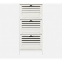 Bergen Three Tier Shoe Cabinet White - GFW