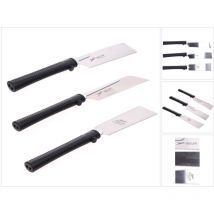 Japan Set de 3x Lames de scie à bois universelle ryoba + dozuki + kataba ( M-180R + M-190D + M-190W ) - fabriquées au Japon - Shogun