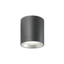 Show - Plafoniera Cilindrica Da Soffitto a Led 40W a Luce Calda Colore Grigio