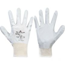 Nitrile Coated Grip Gloves, Grey/White, Size 8 - Showa
