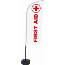 Showdown Beachflag - Komplett-Set - First Aid Englisch - Weiß/Rot/Schwarz