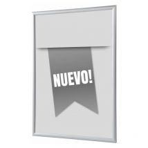 Showdown Displays - Showdown Klapprahmen - din A4 - Komplett-Set - Nuevo Spanisch - Grau/Silber