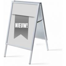 Showdown Displays - Showdown Kundenstopper - din A1 - Komplett-Set - Nieuw Niederländisch - Grau/Schwarz