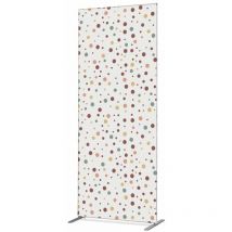 Showdown Textil Raumteiler Deko - 100-200 Punkte - Farbe Erde - Aluminiumrahmen - Schwarz