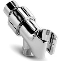 ZVD - Shower Arm Bracket Chrome Finish, Universal Head Bracket, Replacement Parts, Adjustable Bracket for Handheld Shower Heads with Wall Hook and
