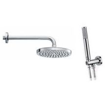 Bossini – Soffione tondo Oki 250mm, braccio doccia 21mm x 300mm, doccetta Zen, flessibile 150cm – Doccia walk-in