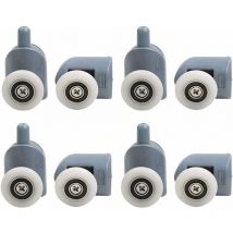 Thsinde - shining house Shower Door Rollers Shower Door Rollers Single Shower Door Rollers Includes 4 Upper Rollers 4 Lower Rollers for Bathroom