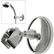 Serbia - Support de pommeau de douche Ventouse Support mural Ventouse Ventouse Douchette Réglable Chrome avec Support de douche rotatif à 360° pour