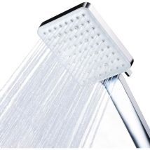 Shower Head, Square High Pressure Shower Head Universal Adjustable Replacement Powerful Shower Head, 6 Modes Bathroom Shower Head, Chrome