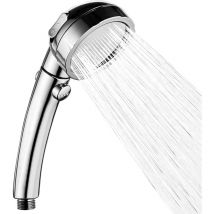 Monly - Pommeau de Douche, Douchette Univers 3 Modes de Douche à Main Douchette Économie d'Eau Douche avec Arrêt Tête de Douche Amovible Chromé