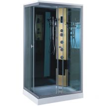 Hydromassage shower cabin 100 x 70 cm left opening - Taormina