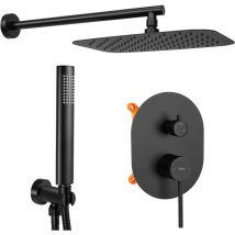 Concealed Shower Set REA Oval Black + Box