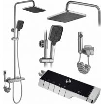 REA - Thermostatic Shower Set Rob Nickiel Brush