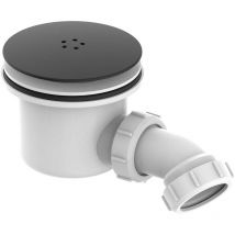 Keyplumb - Shower Waste Drain With Trap Black Fast Flow Fits 90mm Tray Holes