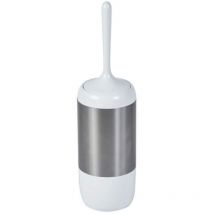 Showerdrape - Elite White Stainless Steel Toilet Brush & Holder