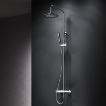 Am.pm - Colone de Douche Thermostatique 38°C avec Mitigeur Chrome Douche Set Robinet Baignore Thermostatique Système de douche Réglable en Hauteur