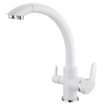 Rubinetto da cucina Shurity 340 3 vie 3/8" Bianco