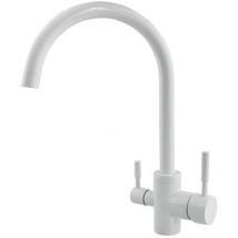 Rubinetto da cucina Shurity 350 3 vie 3/8" Bianco