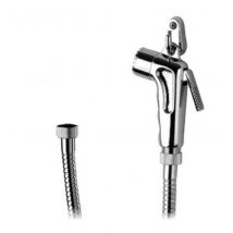 Set doccetta bidet eco con doccia a pulsante, flessibile e gancio cromato