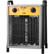 Sial - Calefactor - Radiador Electrico - Calentador Industrial - 3 Niveles de Calor - Termostato & Protección Contra Sobrecarga - Ventilador de