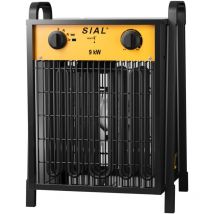 Chauffage Soufflant - Industriel - Radiateur électrique - pour Chantier, Atelier Ou Garage avec Contrôle Thermostatique Entièrement Réglable et Deux
