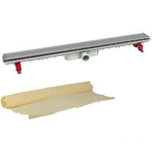 Canal de ducha reversible de acero inoxidable 890mm + tapete - sicanatfh90r Nicoll