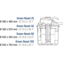 Green reset 60 litri filtro esterno per laghetto con uvc - Sicce