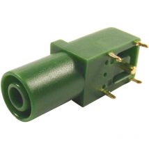 Cliff FCR7350G Sicherheits-Laborbuchse Buchse, gewinkelt Stift-Ø: 4 mm Grün 1 St.