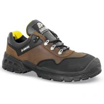 AIMONT Sicherheitshalbschuh Ural S3 SRC 44 – Trekking-Stil – Wasserabweisendes Pull-Up-Leder – Hohe Atmungsaktivität