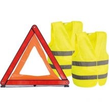 Sicherheitsset - Carlinea - 1 Warndreieck Und 2 Sicherheitswesten Erwachsene Xl