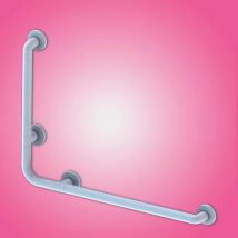 Veriaffari.it - Sicherheitswinkelhandlauf 78 x 55,5 cm für Menschen mit Behinderungen, weiß