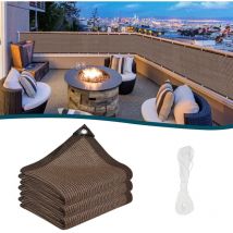 Ultrixe - Sichtschutz 2x10m Seitenmarkise Ausziehbar, Resistenter uv, verstärkte Sicht auf hdpe, gewebter Stromausfall für Balkon Terrasse Garten,