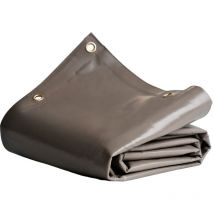 Tecplast - Sichtschutzplane Taupe 3x4 m - 8 Jahre Garantie LP640BV - Wind- und Sichtschutz aus pvc - Garten-Sichtschut