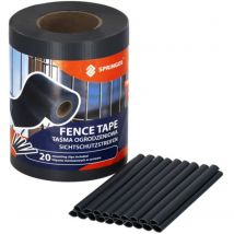 Sichtschutzstreifen 35 Meter mit 20 Clips für Gartenzaun Doppelstabmatten