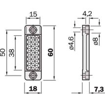 Sick Reflektor PL20A – Rechteckig – 40 mm – 38 mm – 2 Befestigungslöcher – Nicht selbstklebend