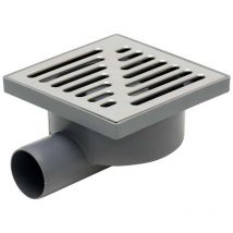 Tycner - Side Outlet Stainless Steel Grid 150x150mm Floor Ground Waste Drain Gully Trap