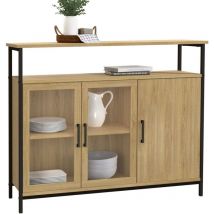 Sideboard 100 cm detroit 2 Türen Vitrine mit Schränken Industriedesign