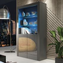 Creative Furniture - Sideboard 170cm Dark Grey Display Cabinet Modern