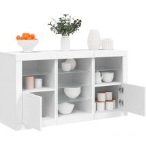 Sideboard Cupboar,Buffet,Kitchen Storage Cabinet with led Lights White 123x37x67 cm VSVS85567