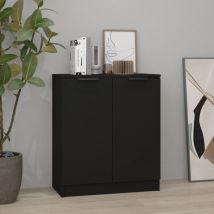 Bonnevie - Sideboard Kommode für Wohnzimmer - Schrank Anrichte Schwarz 60x30x70 cm Holzwerkstoff -FV32911